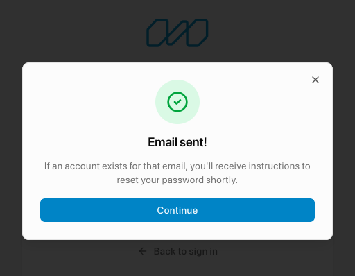 Email sent
