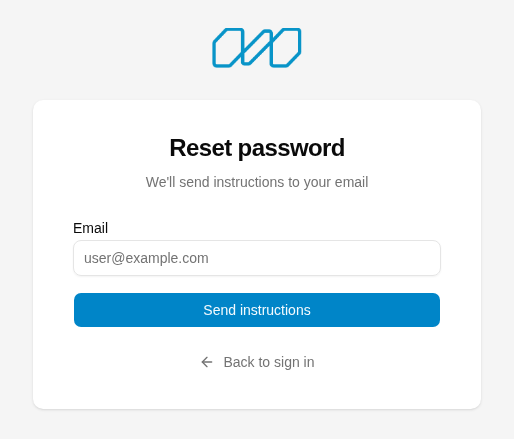 Reset password